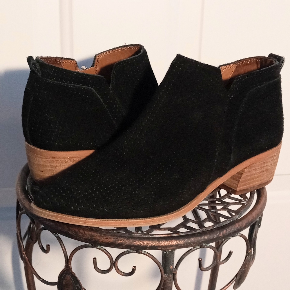Franco Sarto Women's Black Suede Boots, Sz 8.5